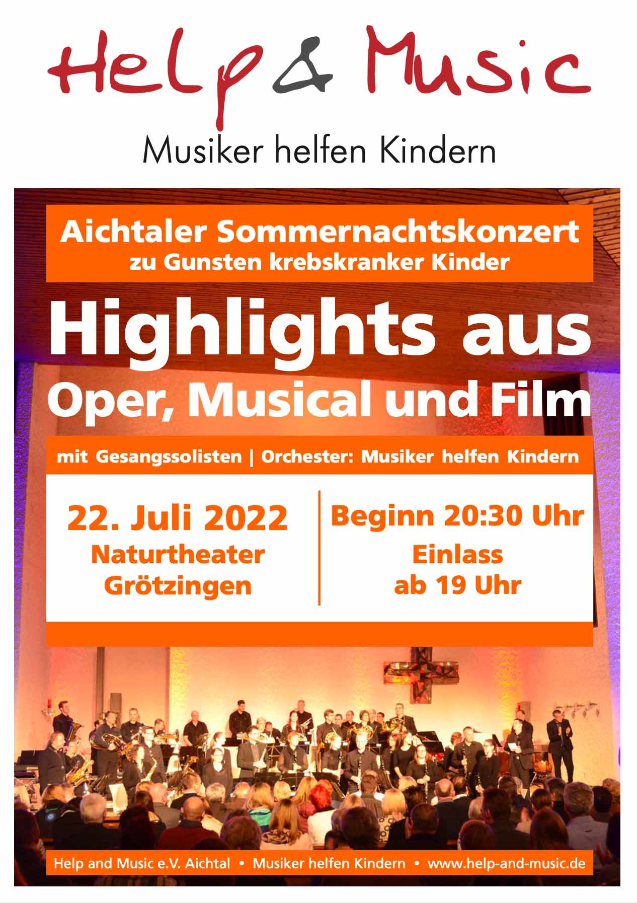 Konzertplakat Aichtaler Sommernachtskonzert